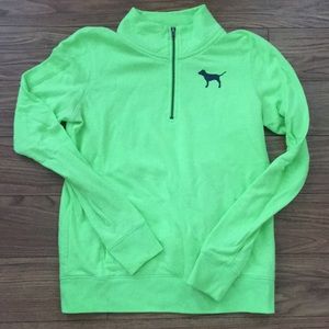 💚 VS Pink Half-Zip Sweatshirt 💚